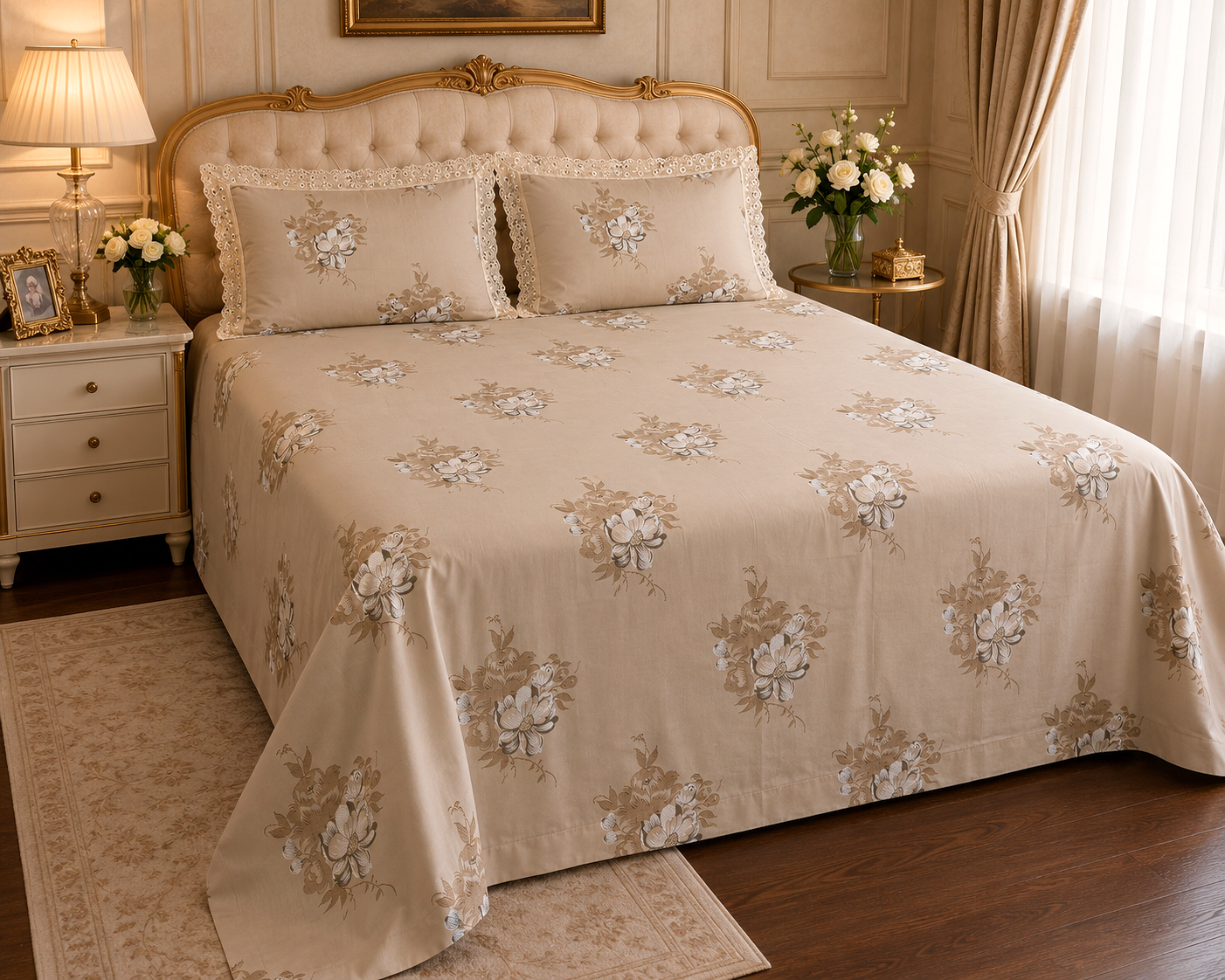Pearl Lace | Botanical Luxury King Bed Linen