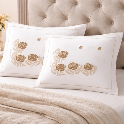 Rosette Charm | Royal Cross-Stitch Luxe Bedsheet