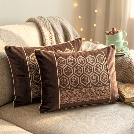 Midnight Celebration | Imperial Embroidered Cotton Bedsheet