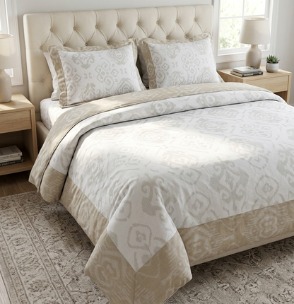 Ivory Whisper | Minimal Printed Summer Dohar