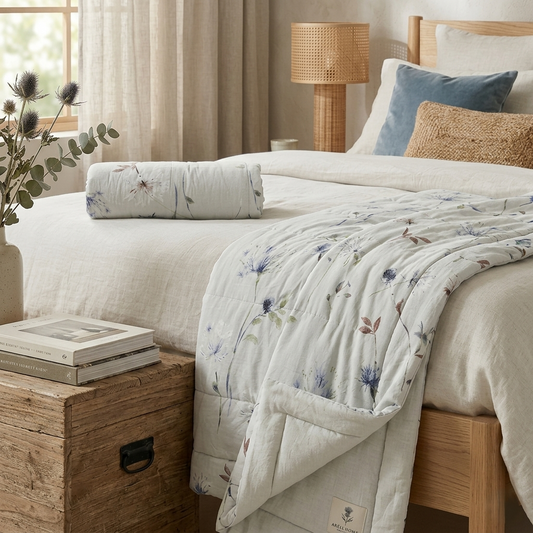 Ivory Whisper | Luxury Floral Comforter