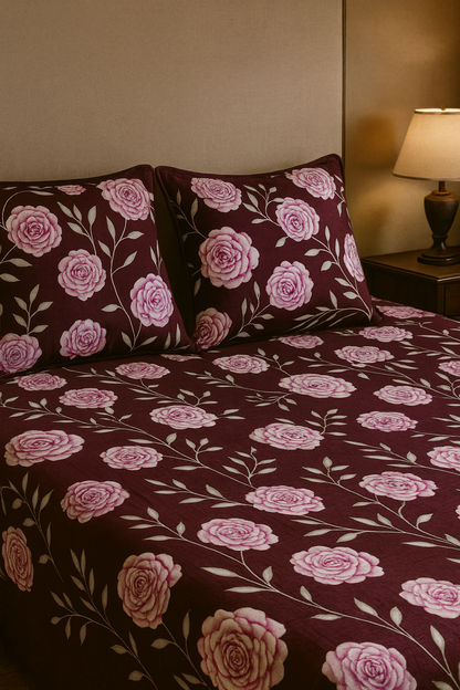 Pichwai Serenity | Heritage Rose Bedsheet