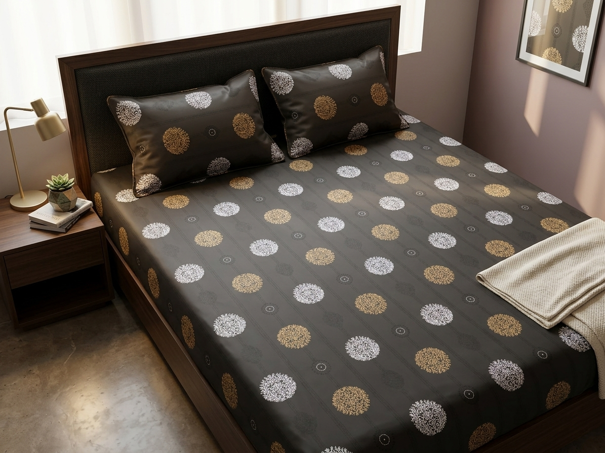 Pichwai Serenity | Regal Medallion Heritage Bedsheet