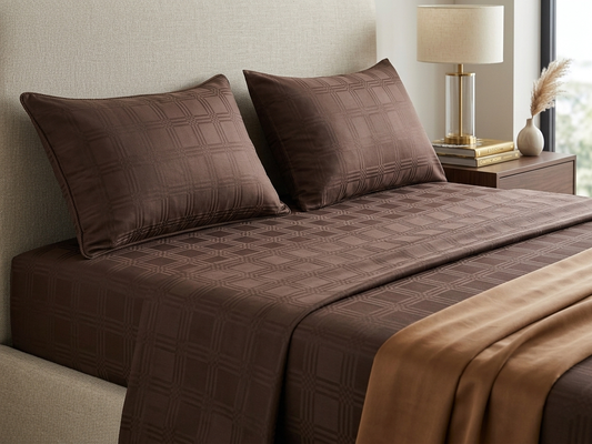 Moonlight Mist | Jacquard Weave Bedsheet