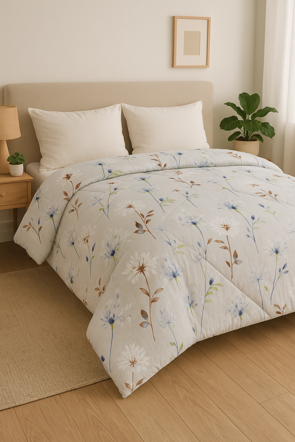 Ivory Whisper | Luxury Floral Comforter