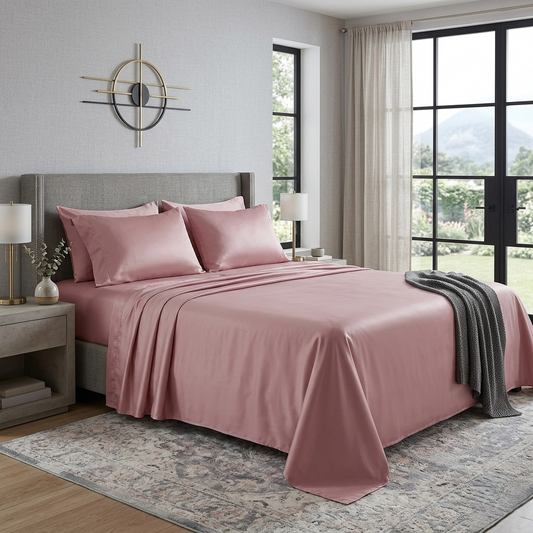 Moonlit Mist | 500 TC Luxury Cotton Bedsheet