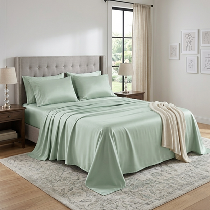 Moonlit Mist | 500 TC Luxury Cotton Bedsheet
