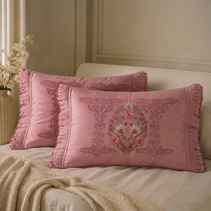 Gilded Elegance | Festive Heirloom Embroidered Bedding