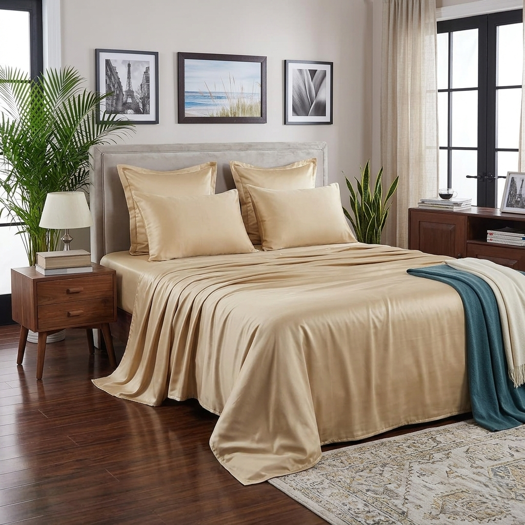 Moonlit Mist | 500 TC Luxury Cotton Bedsheet
